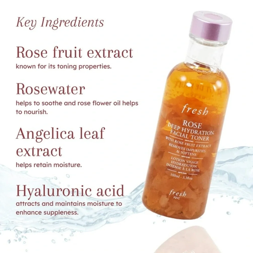 Fresh Rose Deep Hydration Facial Toner 3.3 Fl oz